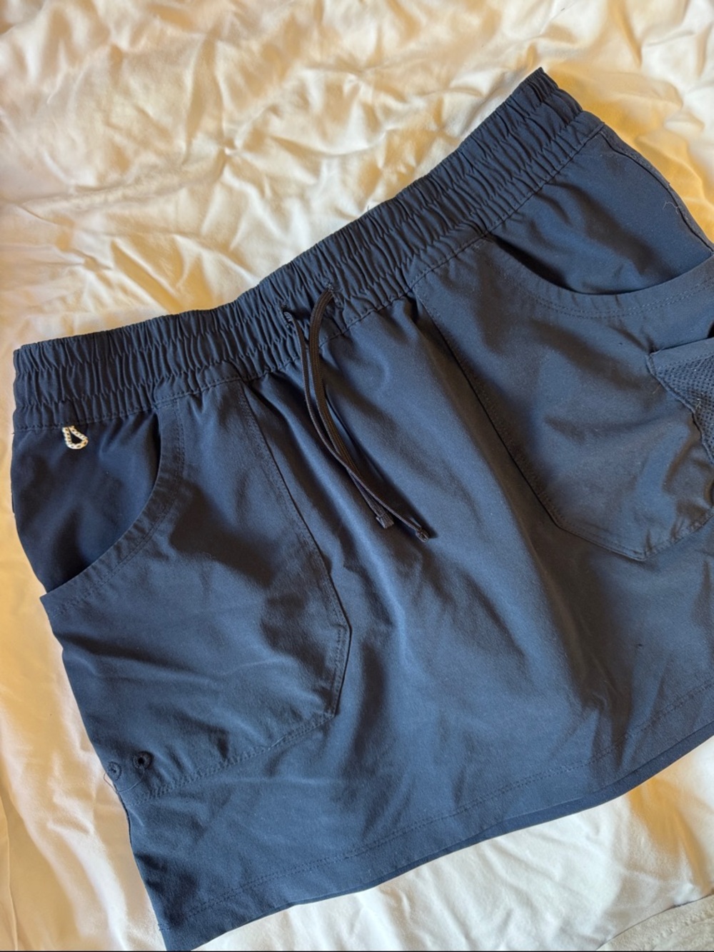 Columbia Sportswear Navy Elastic Waist Utility Skort with Drawstring